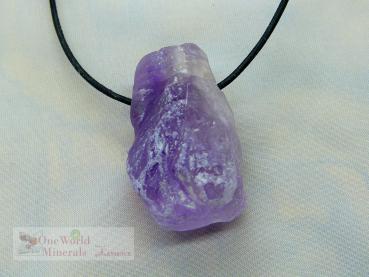 Amethyst, roh belassene Schmuckanhänger (entgratet)